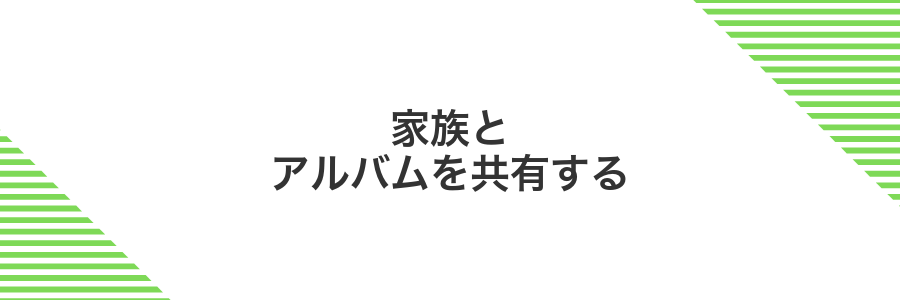 家族とアルバムを共有する