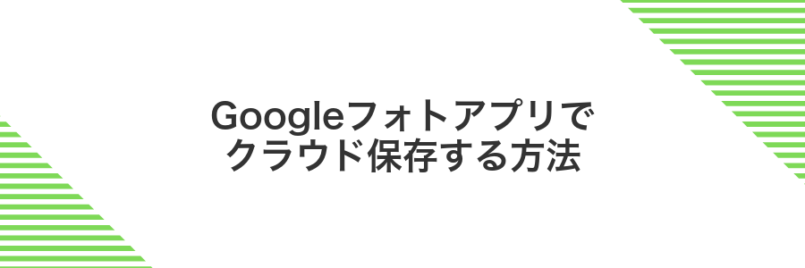 Googleフォトアプリでクラウド保存する方法