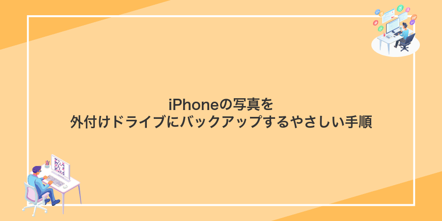 iPhoneの写真を外付けドライブにバックアップするやさしい手順