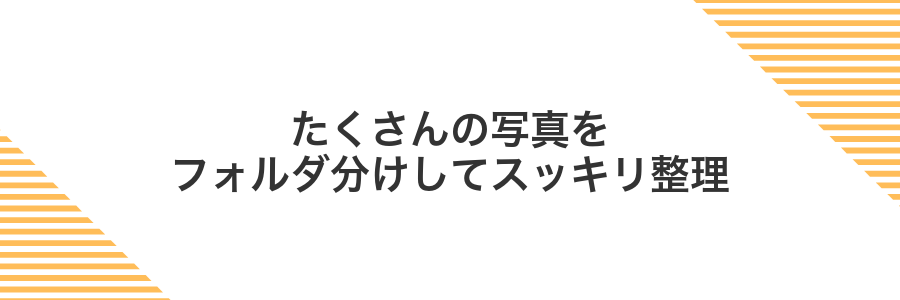 たくさんの写真をフォルダ分けしてスッキリ整理