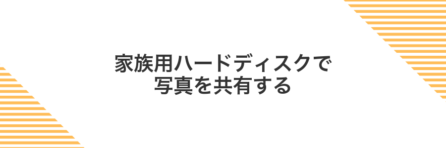 家族用ハードディスクで写真を共有する