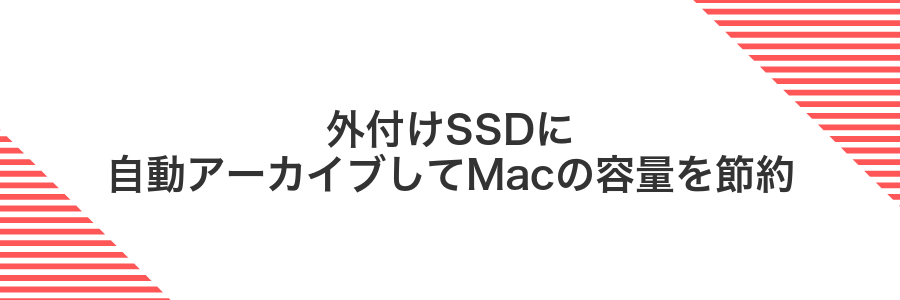 外付けSSDに自動アーカイブしてMacの容量を節約