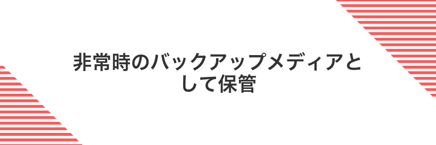 非常時のバックアップメディアとして保管