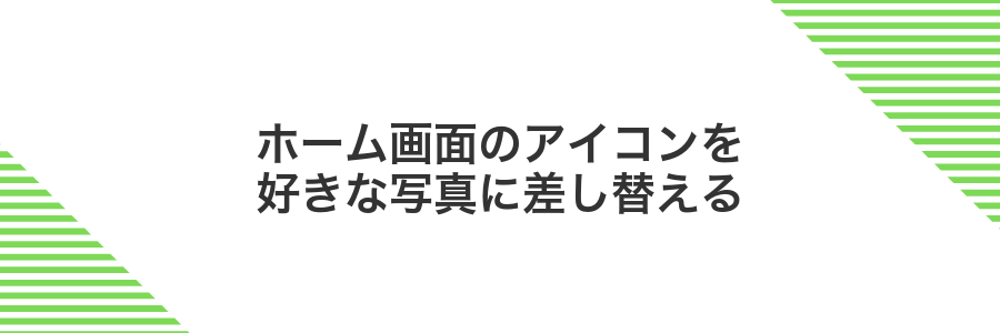 ホーム画面のアイコンを好きな写真に差し替える
