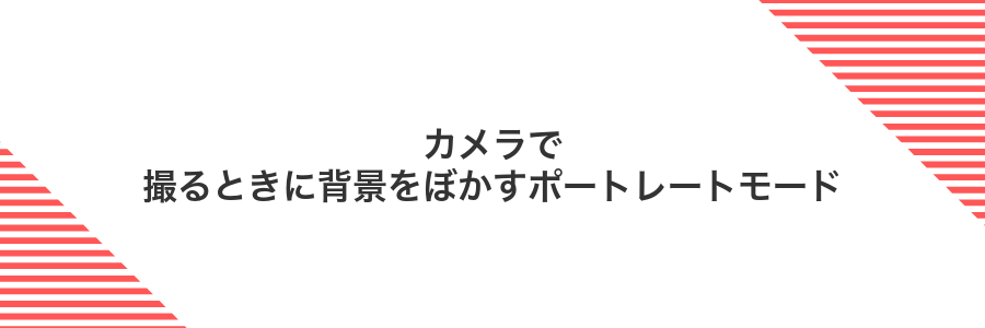 カメラで撮るときに背景をぼかすポートレートモード