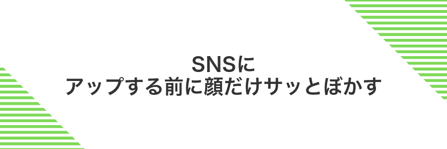 SNSにアップする前に顔だけサッとぼかす