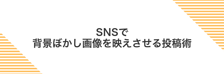 SNSで背景ぼかし画像を映えさせる投稿術