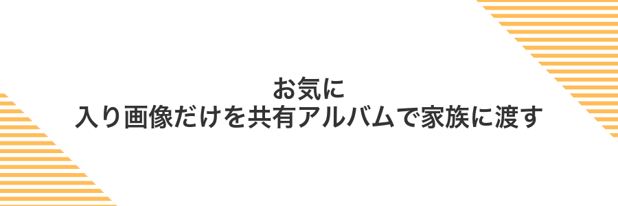 お気に入り画像だけを共有アルバムで家族に渡す