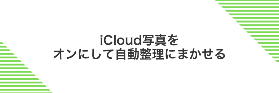 iCloud写真をオンにして自動整理にまかせる