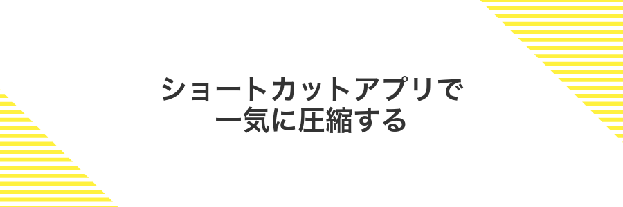 ショートカットアプリで一気に圧縮する