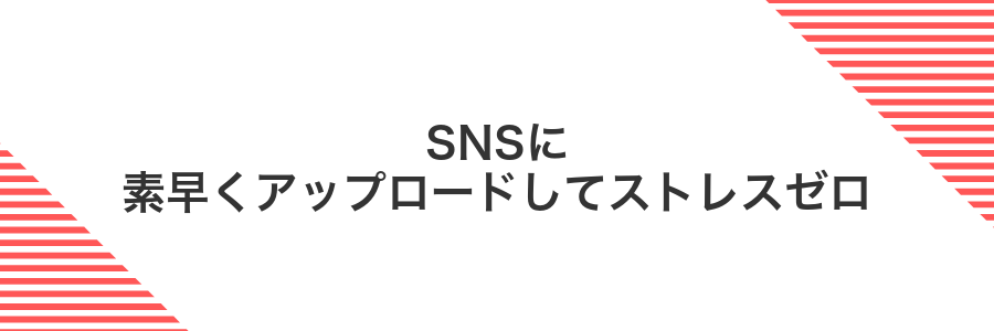 SNSに素早くアップロードしてストレスゼロ