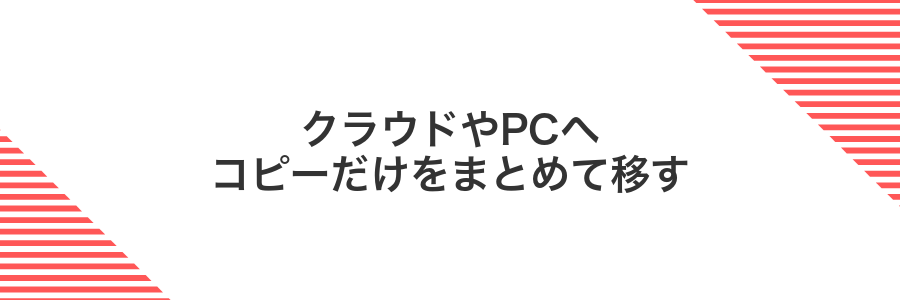 クラウドやPCへコピーだけをまとめて移す