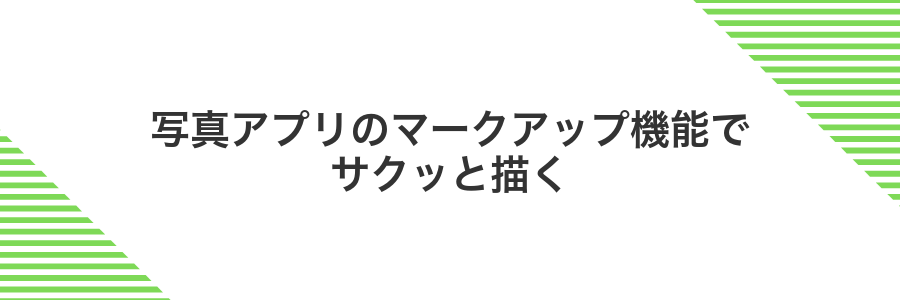 写真アプリのマークアップ機能でサクッと描く