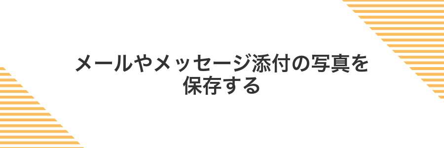 メールやメッセージ添付の写真を保存する