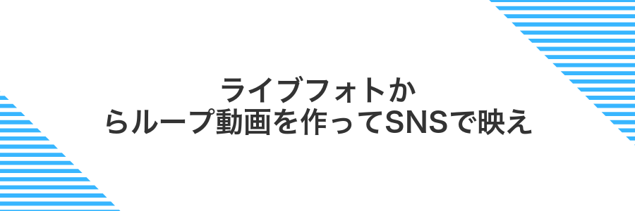 ライブフォトからループ動画を作ってSNSで映え