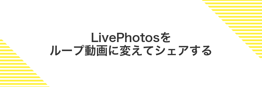 LivePhotosをループ動画に変えてシェアする