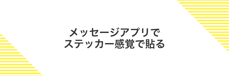メッセージアプリでステッカー感覚で貼る