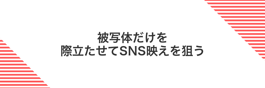 被写体だけを際立たせてSNS映えを狙う