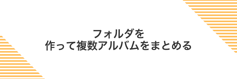 フォルダを作って複数アルバムをまとめる