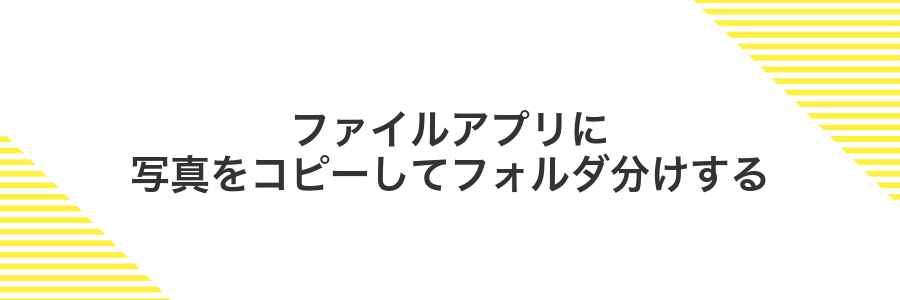 ファイルアプリに写真をコピーしてフォルダ分けする