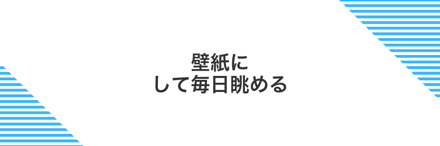 壁紙にして毎日眺める