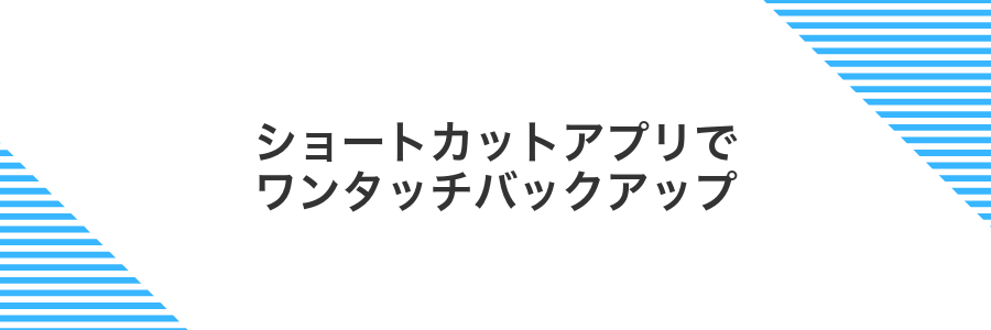 ショートカットアプリでワンタッチバックアップ