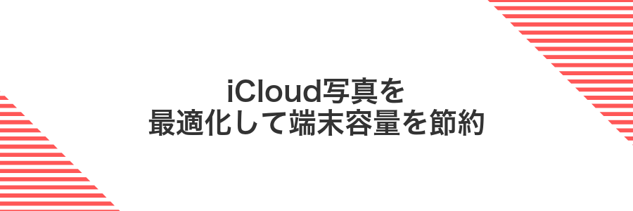 iCloud写真を最適化して端末容量を節約