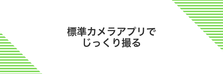 標準カメラアプリでじっくり撮る