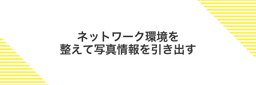 ネットワーク環境を整えて写真情報を引き出す