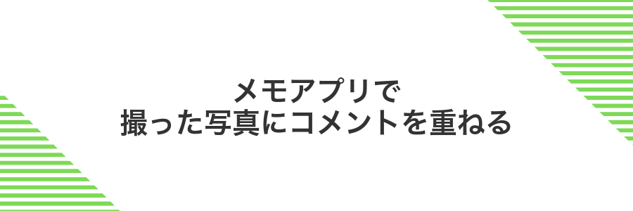 メモアプリで撮った写真にコメントを重ねる