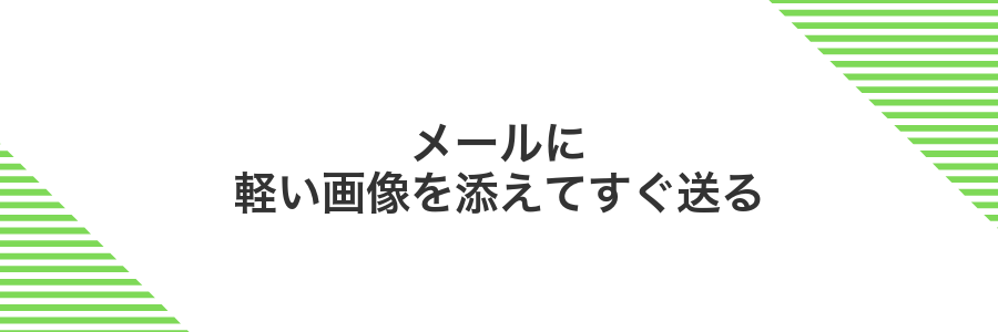 メールに軽い画像を添えてすぐ送る