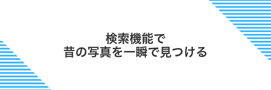 検索機能で昔の写真を一瞬で見つける