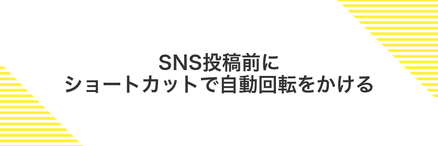 SNS投稿前にショートカットで自動回転をかける