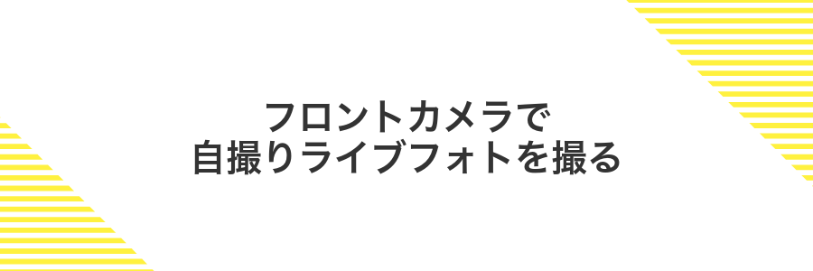 フロントカメラで自撮りライブフォトを撮る
