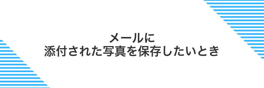 メールに添付された写真を保存したいとき