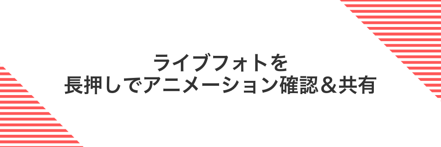 ライブフォトを長押しでアニメーション確認＆共有