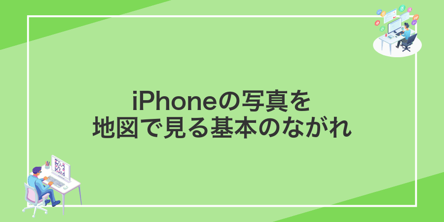 iPhoneの写真を地図で見る基本のながれ