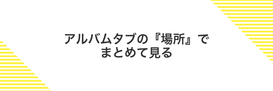 アルバムタブの『場所』でまとめて見る