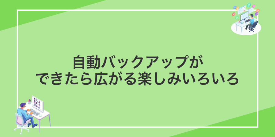 自動バックアップができたら広がる楽しみいろいろ