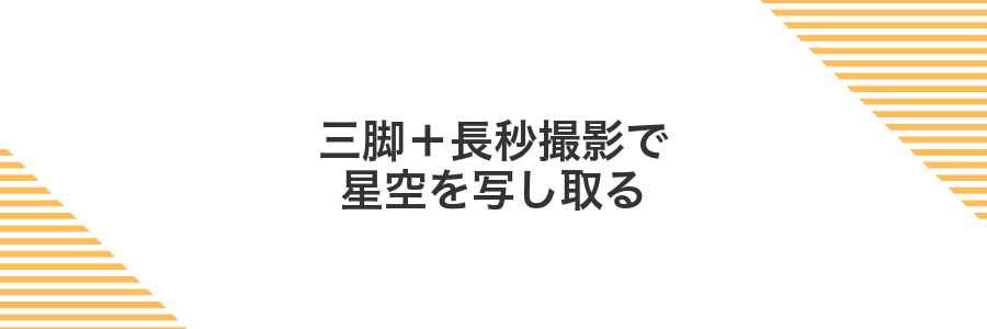 三脚+長秒撮影で星空を写し取る