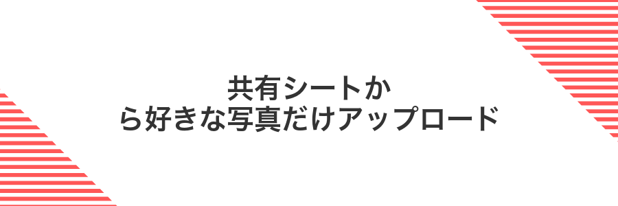 共有シートから好きな写真だけアップロード