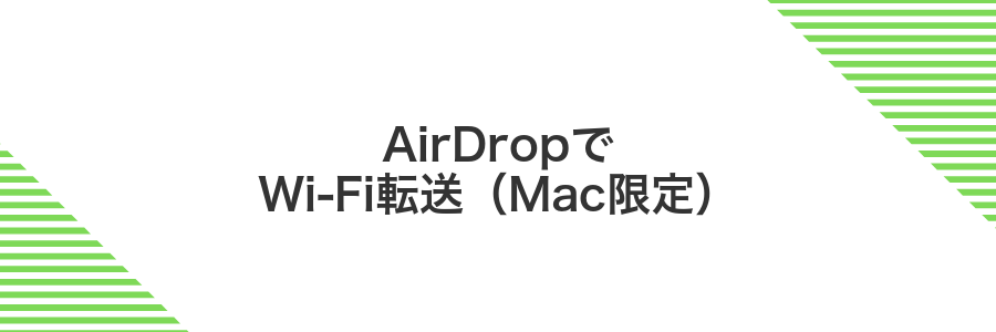 AirDropでWi-Fi転送(Mac限定)