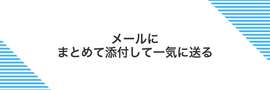 メールにまとめて添付して一気に送る