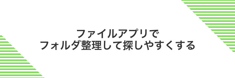 ファイルアプリでフォルダ整理して探しやすくする