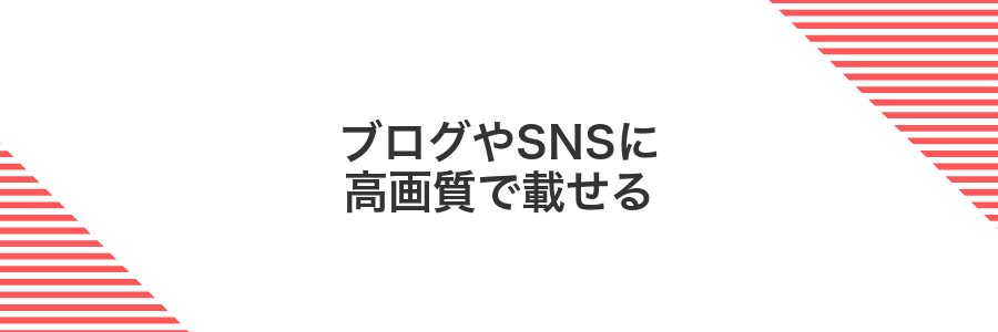 ブログやSNSに高画質で載せる