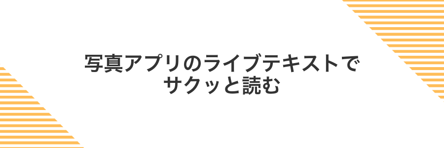 写真アプリのライブテキストでサクッと読む
