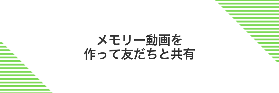 メモリー動画を作って友だちと共有