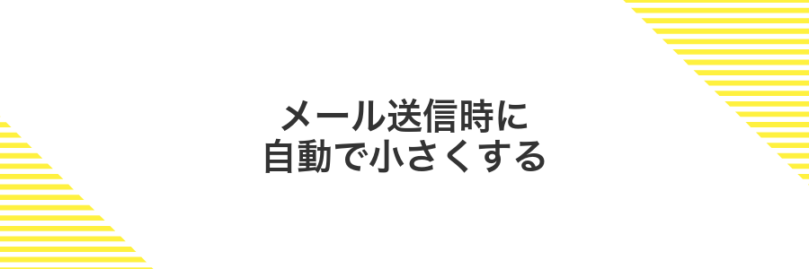 メール送信時に自動で小さくする
