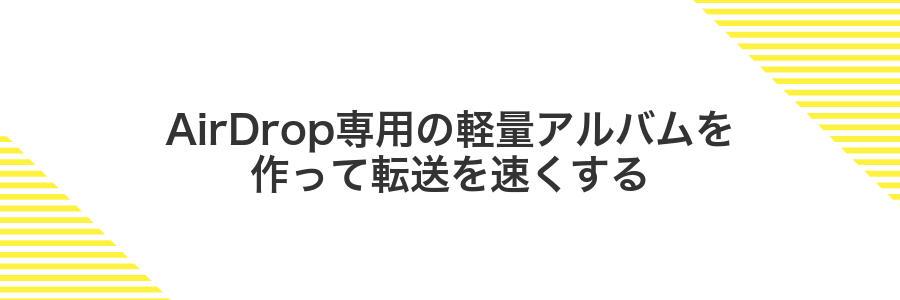 AirDrop専用の軽量アルバムを作って転送を速くする