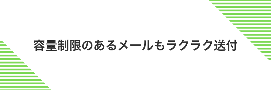 容量制限のあるメールもラクラク送付